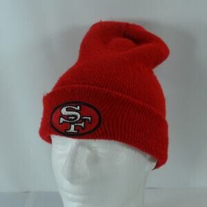 Vintage Rossmor San Francisco 49ers Embroidered Logo Winter Beanie Cap Hat OSFM